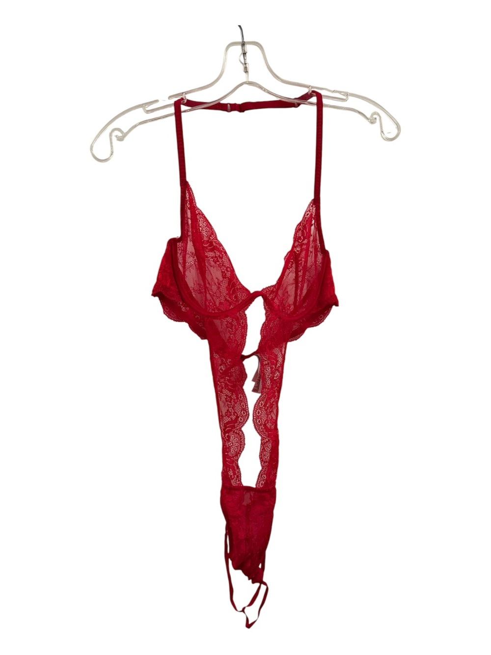 La SENZA Red Lace Plunge Teddy Bodysuit